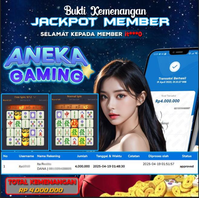 JACKPOT MAIN SLOT MAHJONG19 APRIL 2025
